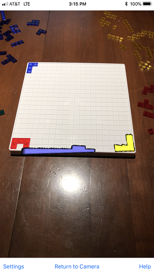 An Image Showing how the App fails at the start of the game.