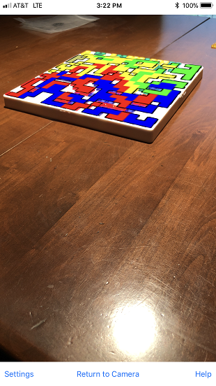 An Image Showing how the App fails when the image is taken from a shallow angle.